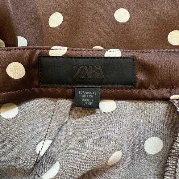 ZARA Brown Polka Dot Pants - Picture 5 of 5